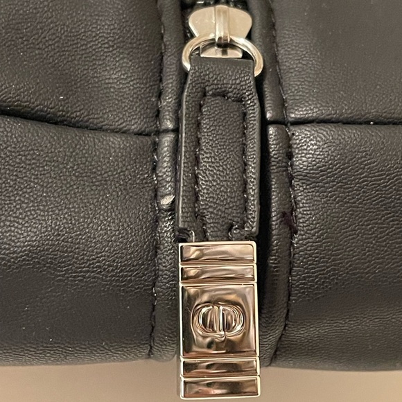 Christian Dior Beauty Cosmetic Makeup Black Dual Pouch Zip Bag Travel - Picture 10 of 13